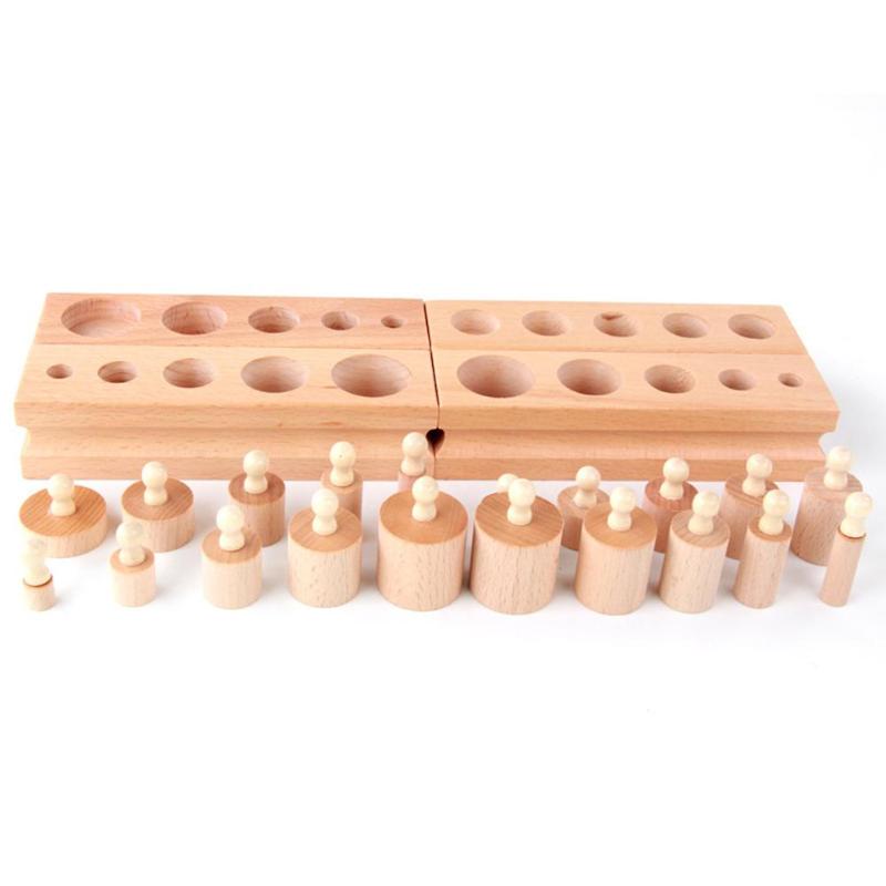 Montessori Cylinder Blocks for Fine-Motor Learning