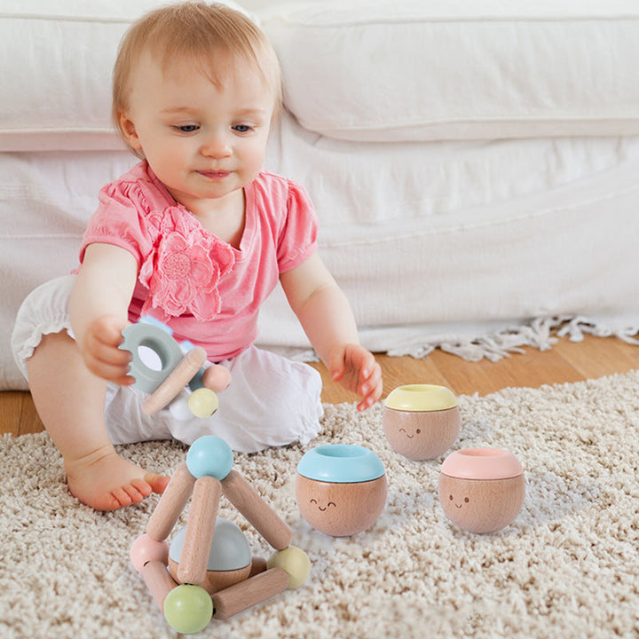 Wooden Sensory Toys for Baby Grasping & Coordination