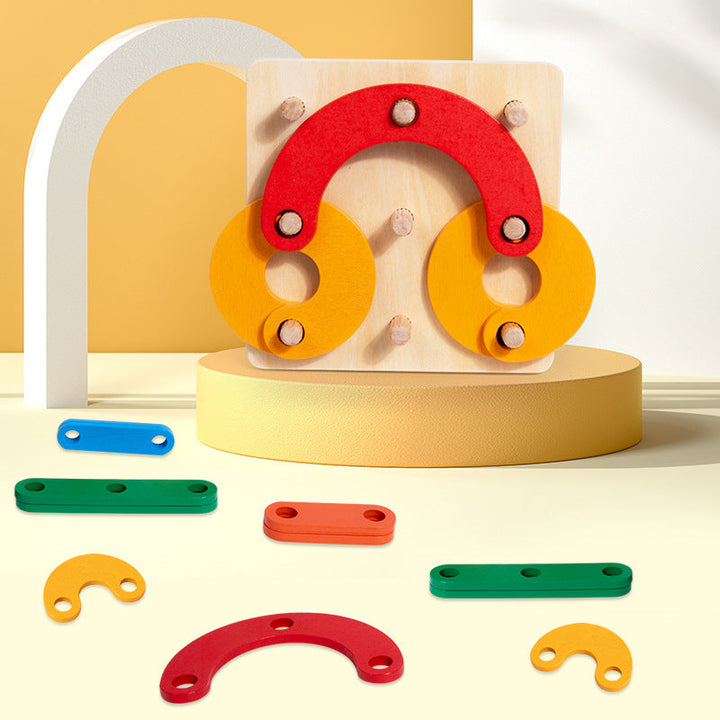 Wooden Puzzle Board for Creative Screen-Free Learning