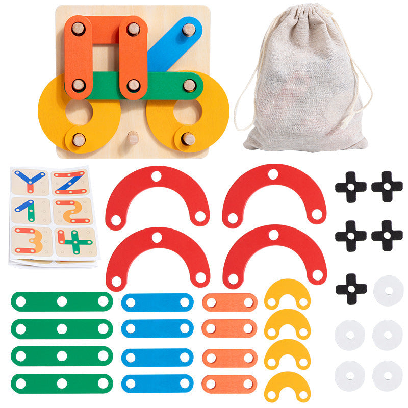 Wooden Puzzle Board for Creative Screen-Free Learning