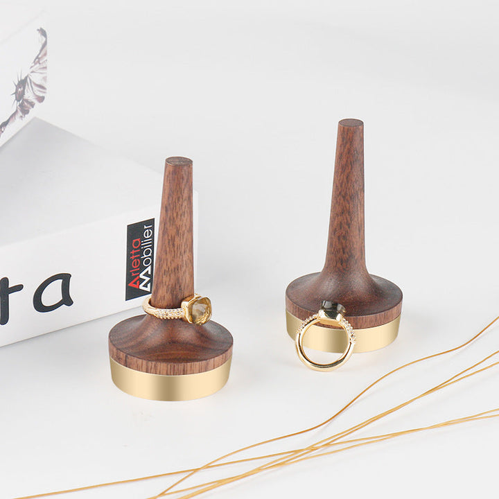 Wooden Ring Display Stand for Elegant Organization