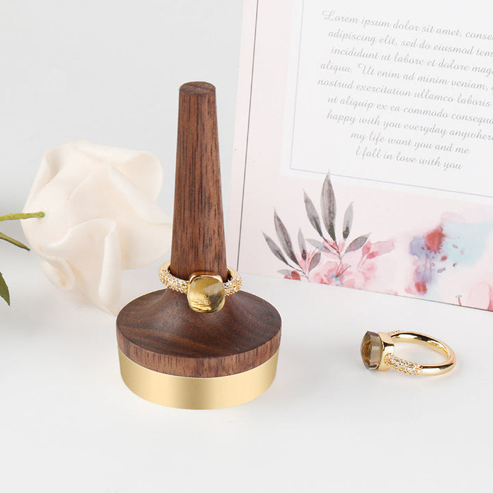 Wooden Ring Display Stand for Elegant Organization