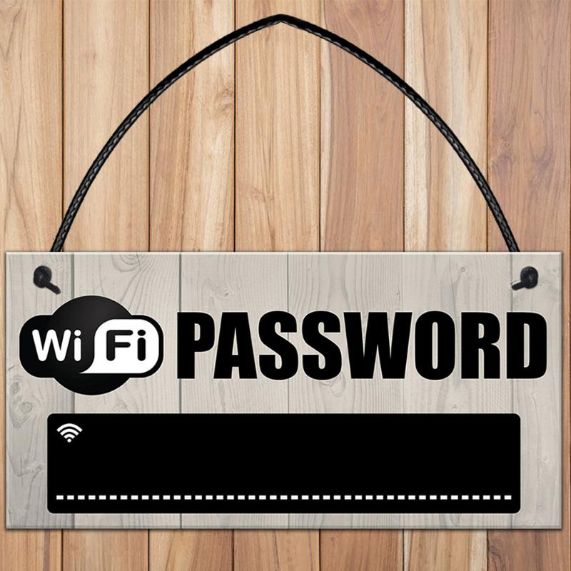 Wooden WiFi Password Sign for Easy Guest Access Decor