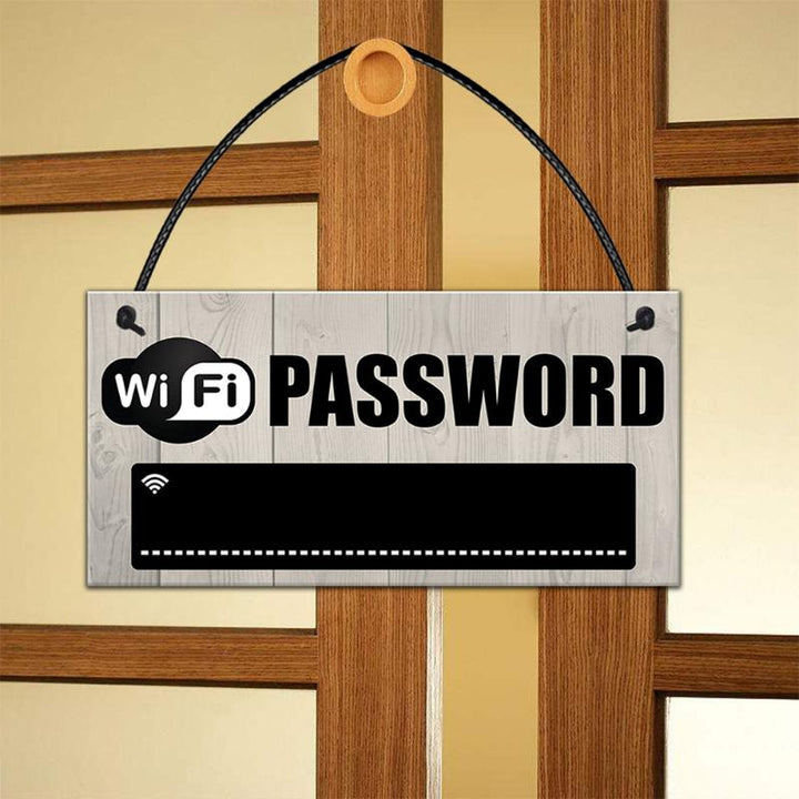 Wooden WiFi Password Sign for Easy Guest Access Decor