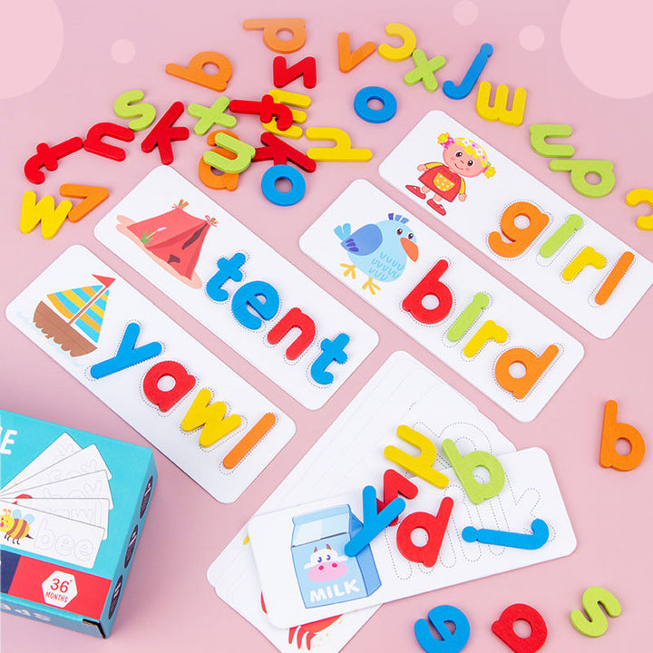 Wooden Spelling Game for Hands-On Early Word Practice