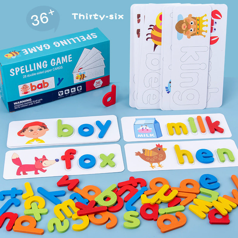 Wooden Spelling Game for Hands-On Early Word Practice