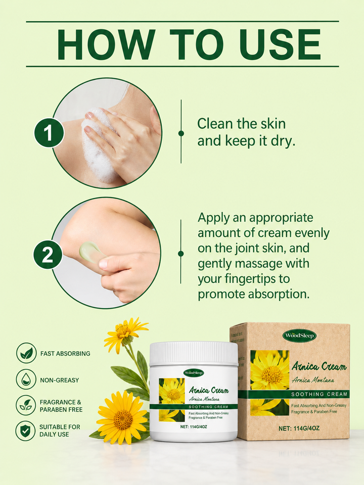 Arnica Joint Cream — Fast Relief for Knees, Wrists & Stiff Joints