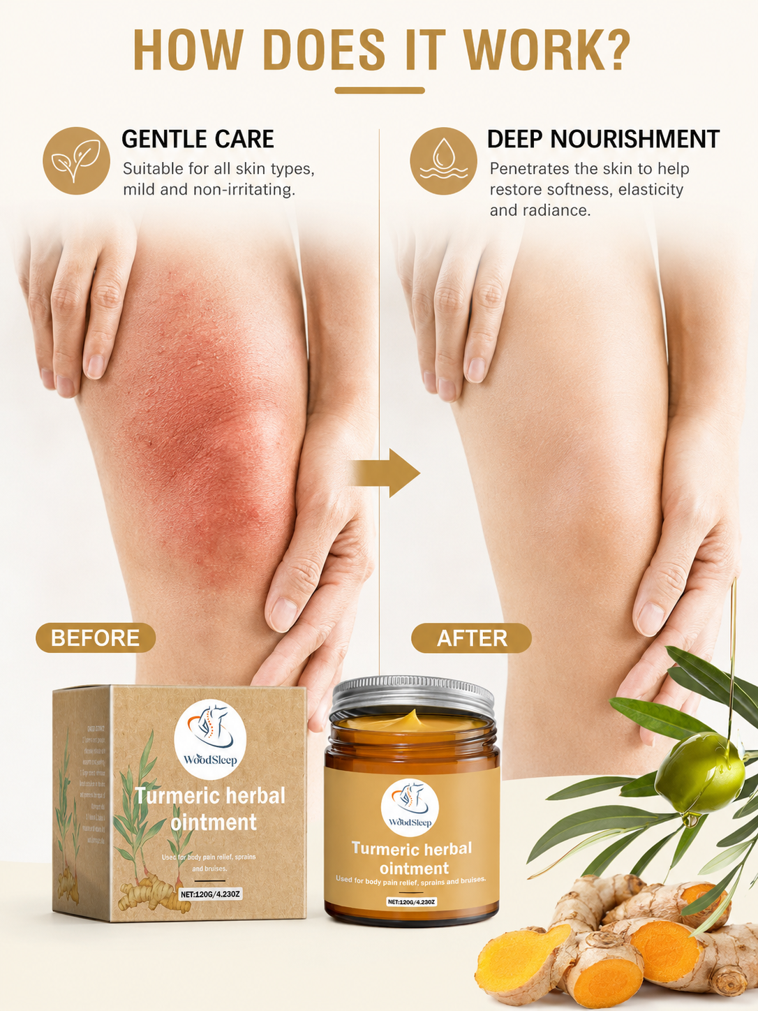Turmeric Herbal Pain Relief Cream — Joint & Muscle Care