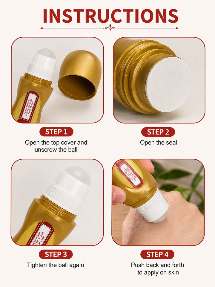 Worm Wood Massage Roller — Smoke-Free Moxibustion for Neck