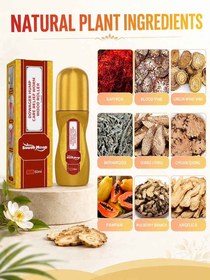 Worm Wood Massage Roller — Smoke-Free Moxibustion for Neck