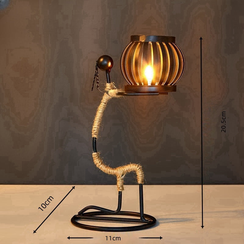 Wrought Iron Candle Holder — Warm European Table Glow