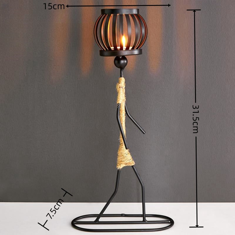 Wrought Iron Candle Holder — Warm European Table Glow