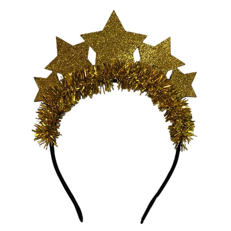 Glitter Star Headbands, 4-Piece Holiday Party Set