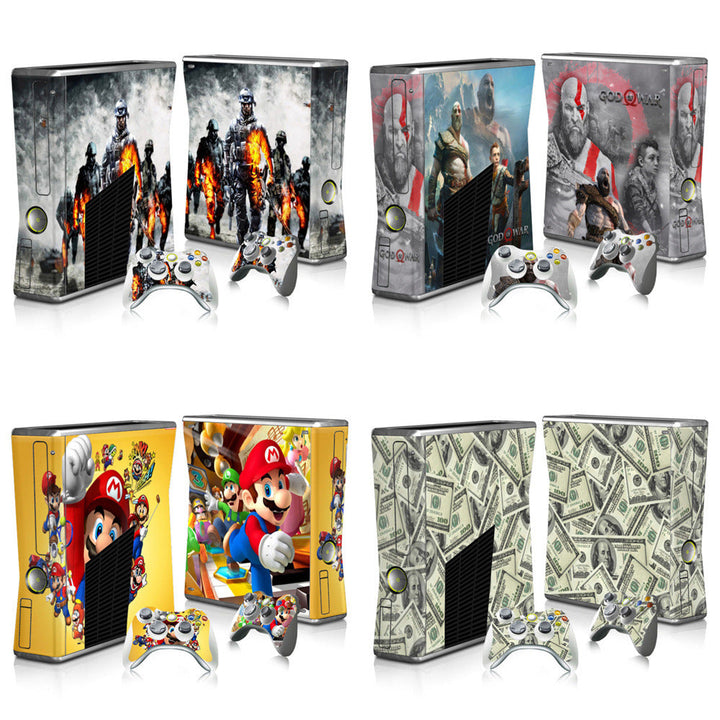 Xbox 360 Slim Full Body Console Skin Wrap, Scratch-Resistant