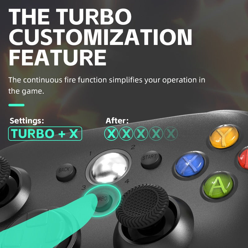 Xbox 360 Controller with Turbo Fire, Wireless or Wired