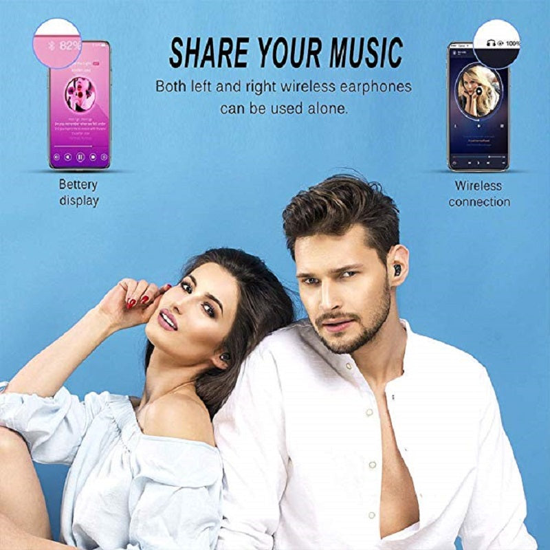 Wireless Earbuds with Charging Case, IPX5 Waterproof