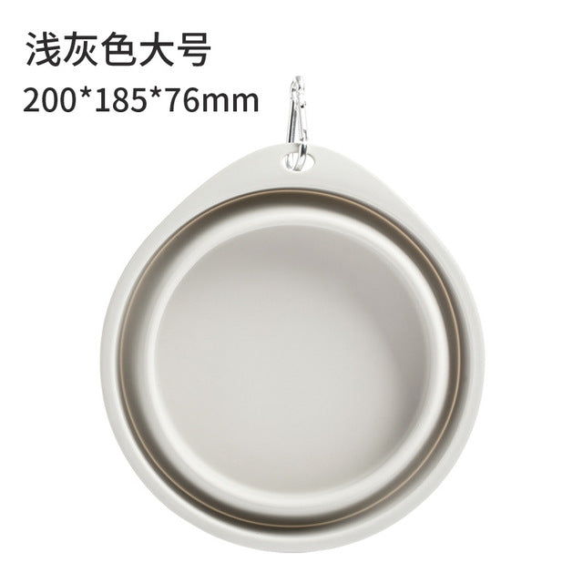 Foldable Silicone Pet Bowl for Travel & Hiking