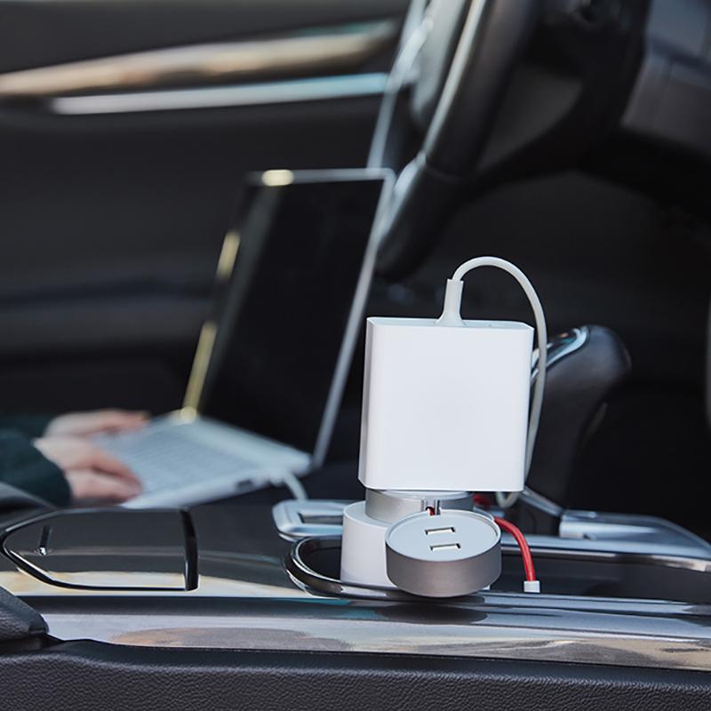 Car Power Inverter 100W 12V to 220V AC with USB Ports