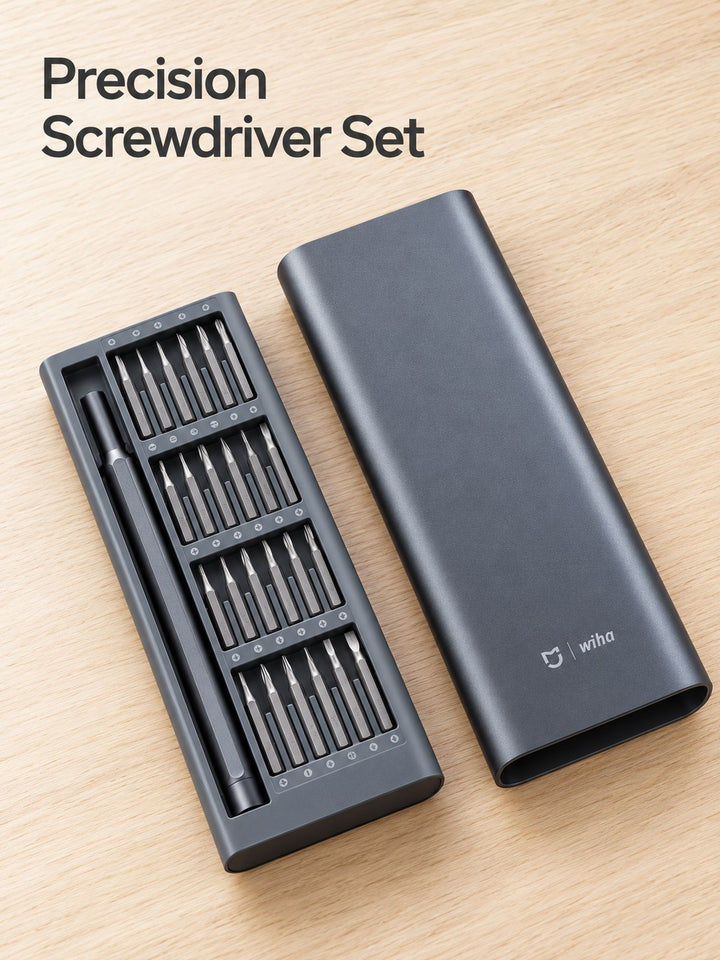 Precision Screwdriver Set: 24 Wiha Bits in Aluminum Case