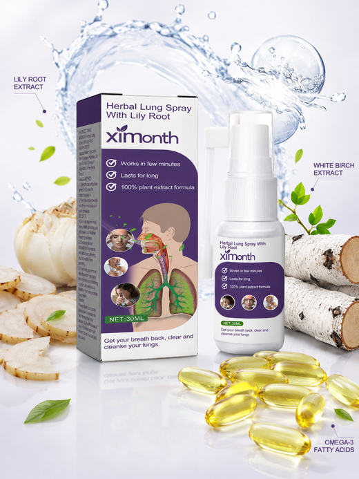 Herbal Lung & Throat Spray — Fast Phlegm Relief, 30ml