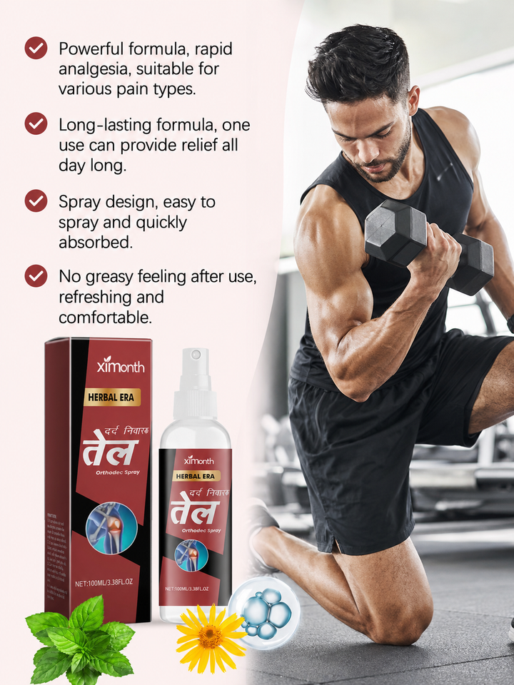 Herbal Joint & Muscle Pain Relief Spray — All-Day Coverage