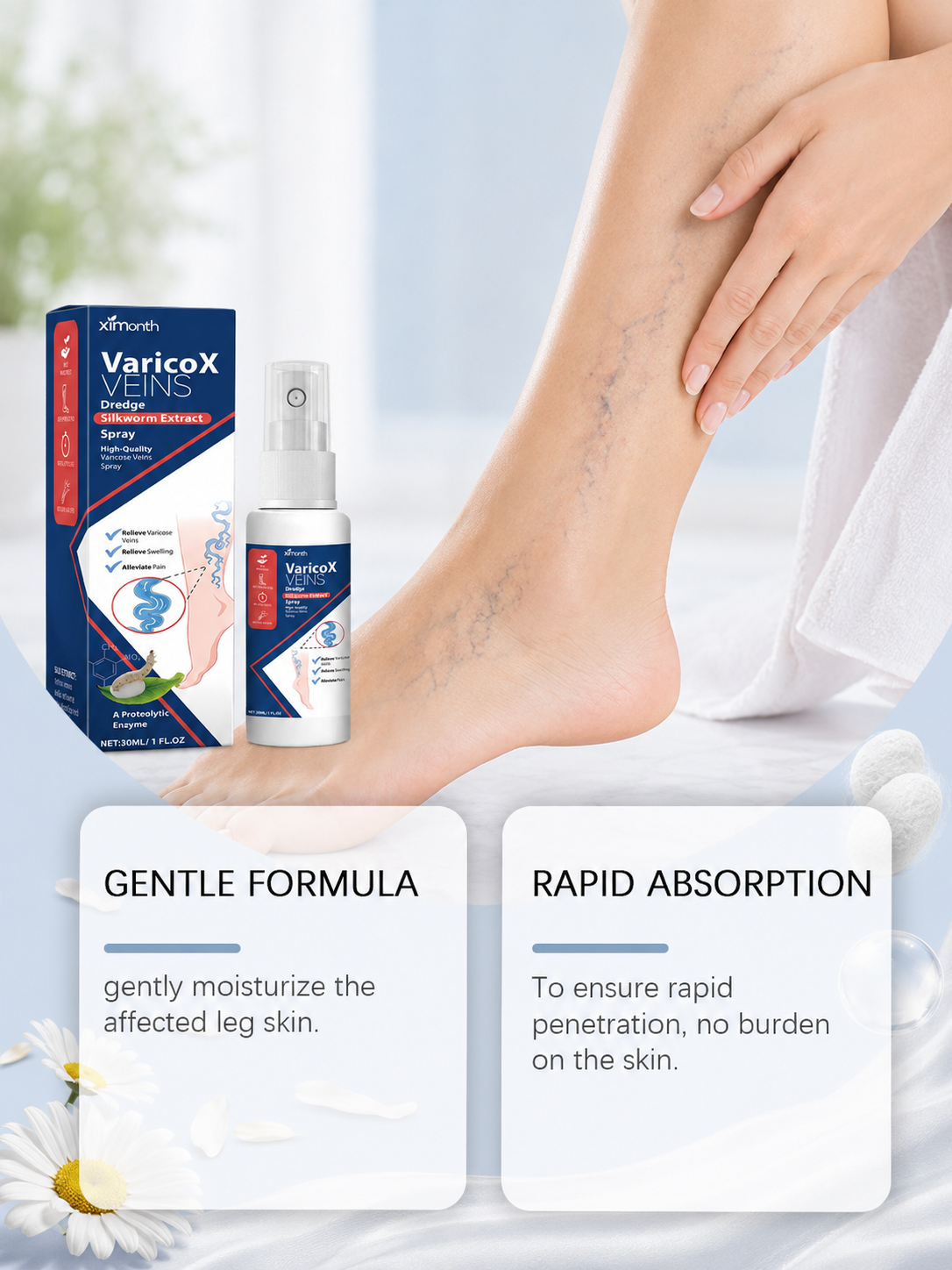 Leg Treatment Spray – Soothing Moisture for Protruding Legs