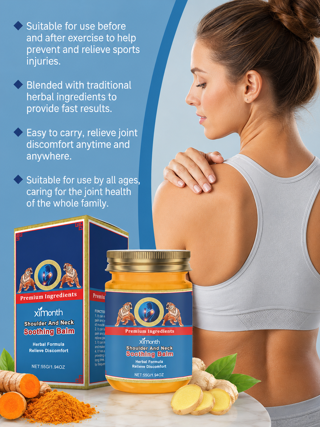 Ximonth Herbal Shoulder & Neck Relief Cream 55g
