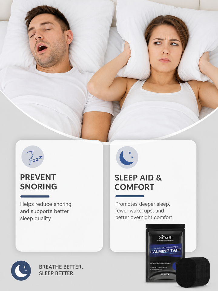 Snoring Patch — Reduce Snoring and Dry Mouth Overnight
