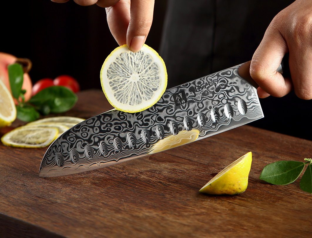 Damascus Kitchen Knife Set: 6-Piece Razor-Sharp Edge