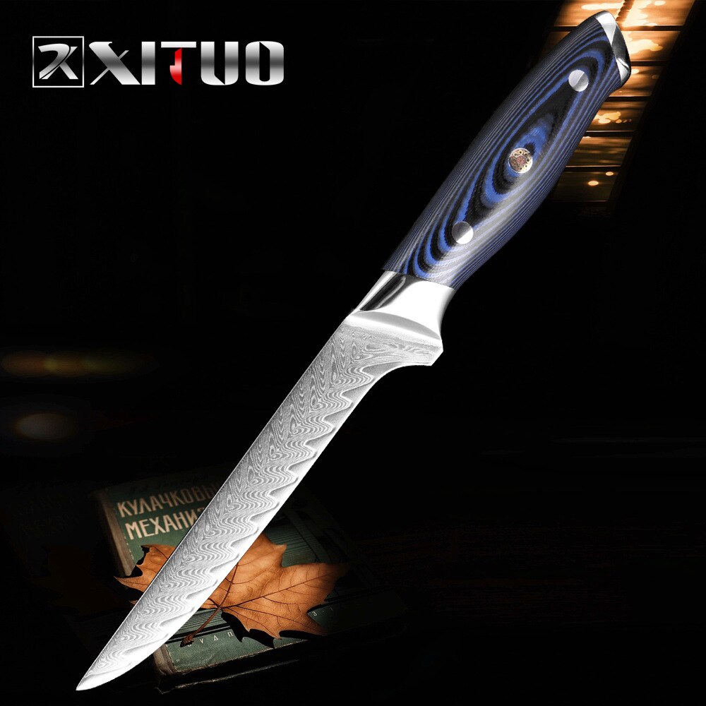 Damascus Chef Knife Set, 4-Piece Sharp V-Edge Kitchen