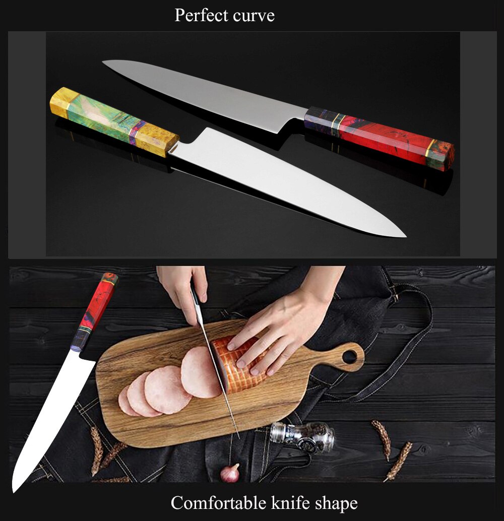 Japanese VG10 Chef Knife, Razor-Sharp Willow Edge Blade