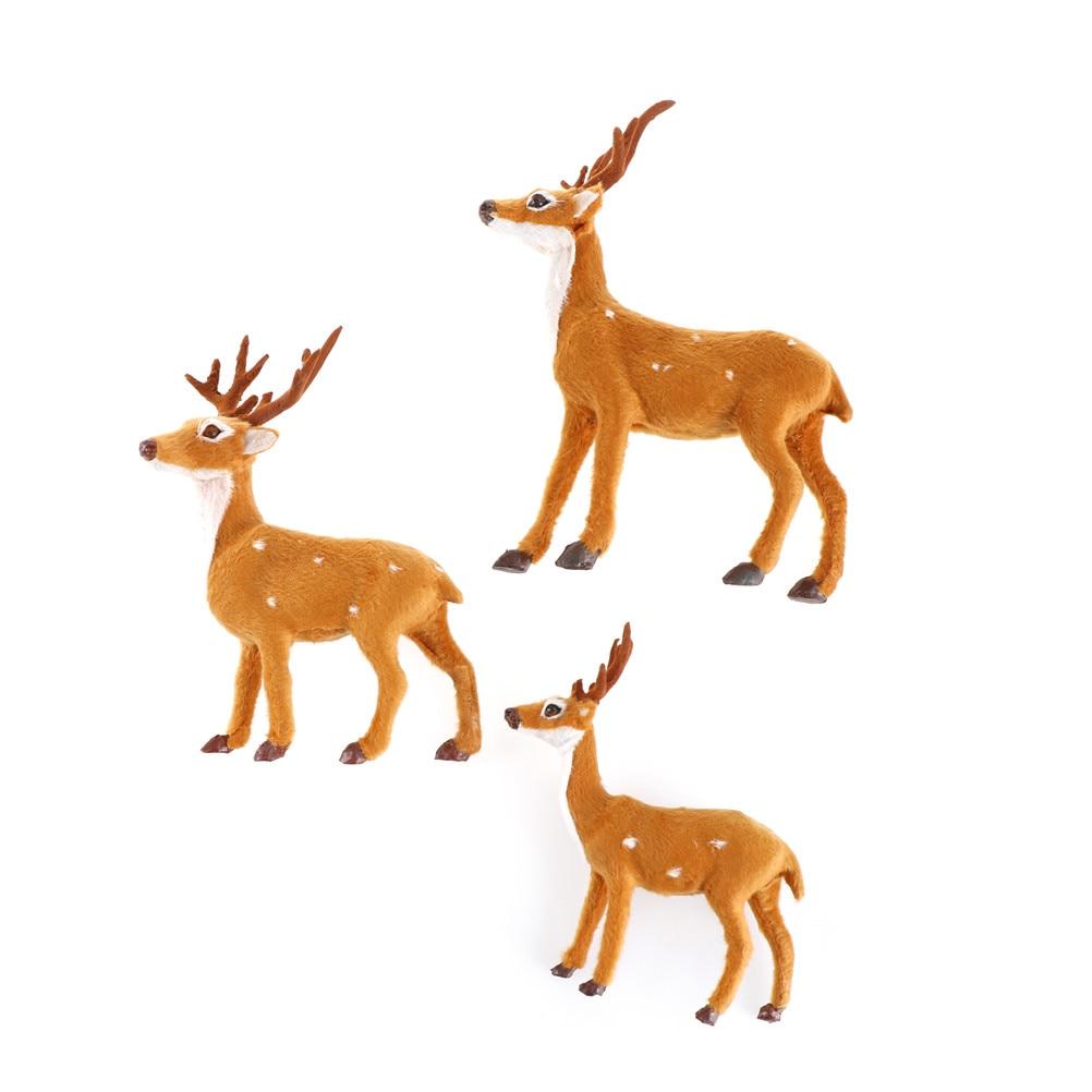 Plush Elk Christmas Decor Trio for Cozy Woodland Style