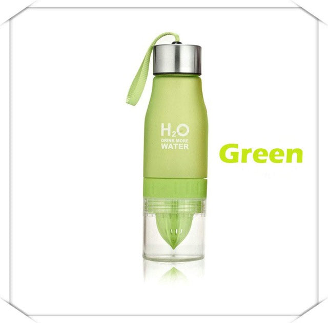 Fruit Infuser Water Bottle 650ml with Citrus Juicer