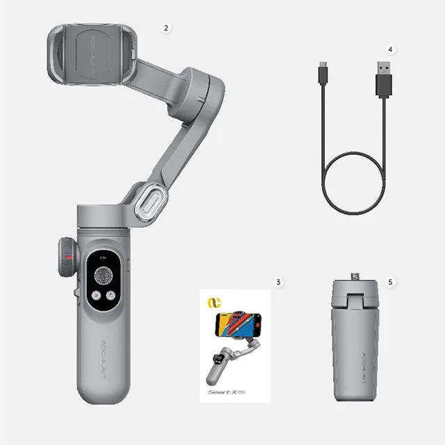 Foldable Phone Gimbal Stabilizer for Smooth Handheld Video
