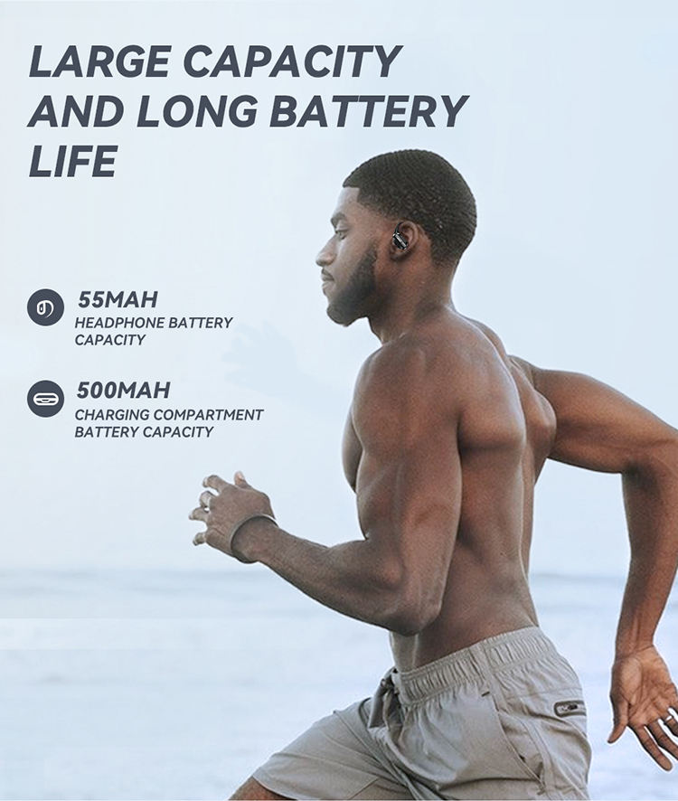Over-Ear Wireless Sports Earbuds with Secure Ear Hooks