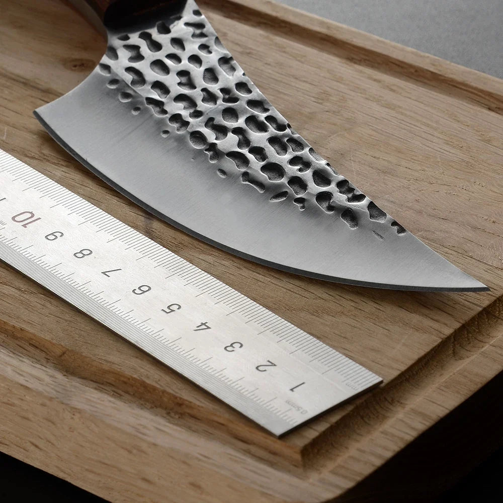 Full Tang Forged Boning Knife 5.5 Inch with Leather Sheath