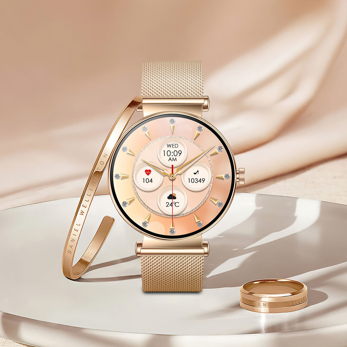 Slim Women's Smartwatch with Always-On AMOLED Display