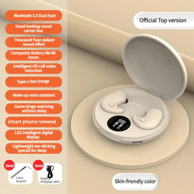 Ultra-Thin Wireless Sleep Earbuds for Side Sleepers