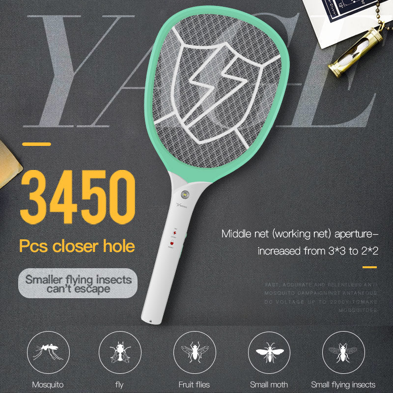 Rechargeable Electric Fly Swatter with 2200V Mesh Grid