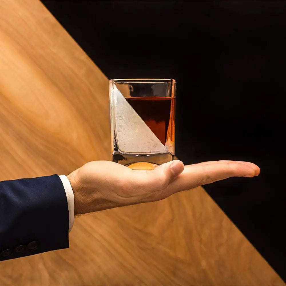 Whiskey Wedge Ice Mould Tumbler Set for Slow Sipping