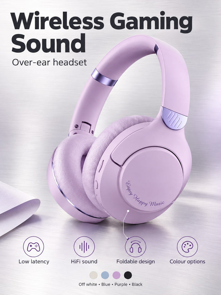 Wireless Gaming Headset with Low-Latency HiFi Sound