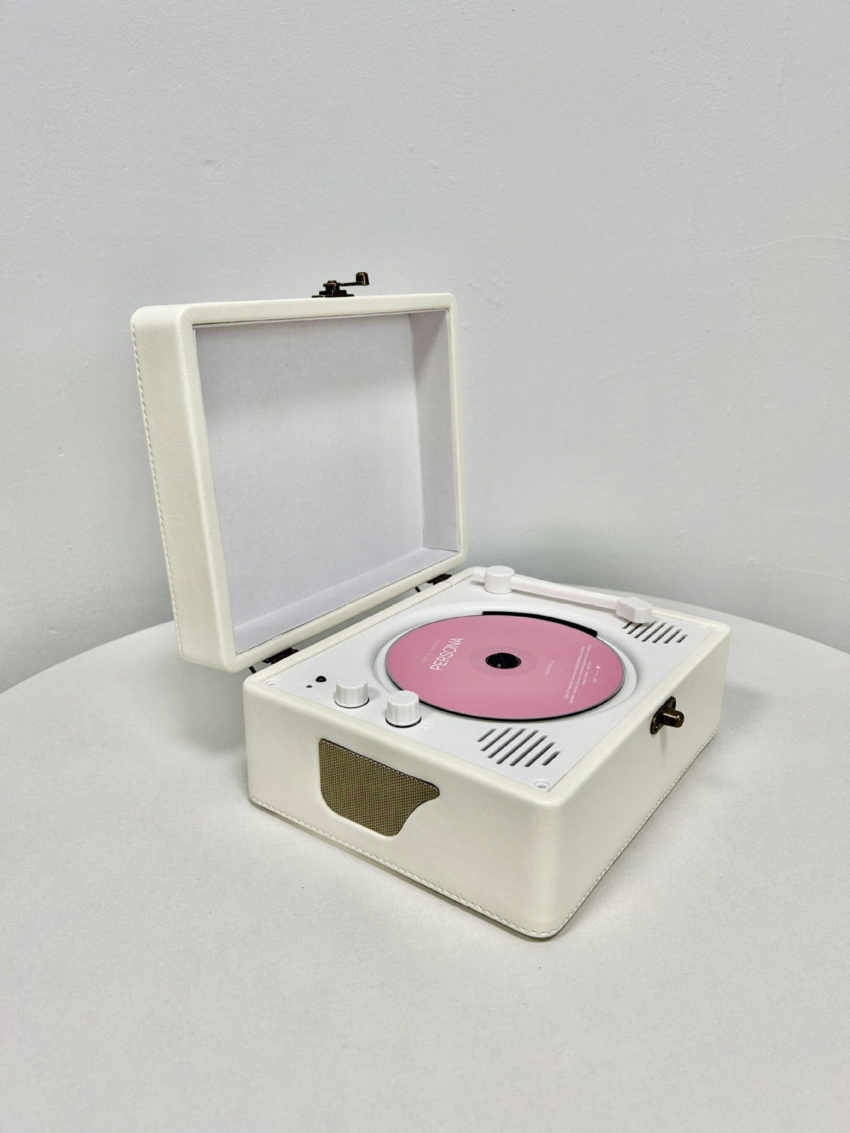 Retro CD Player with Bluetooth Speaker Suitcase Design