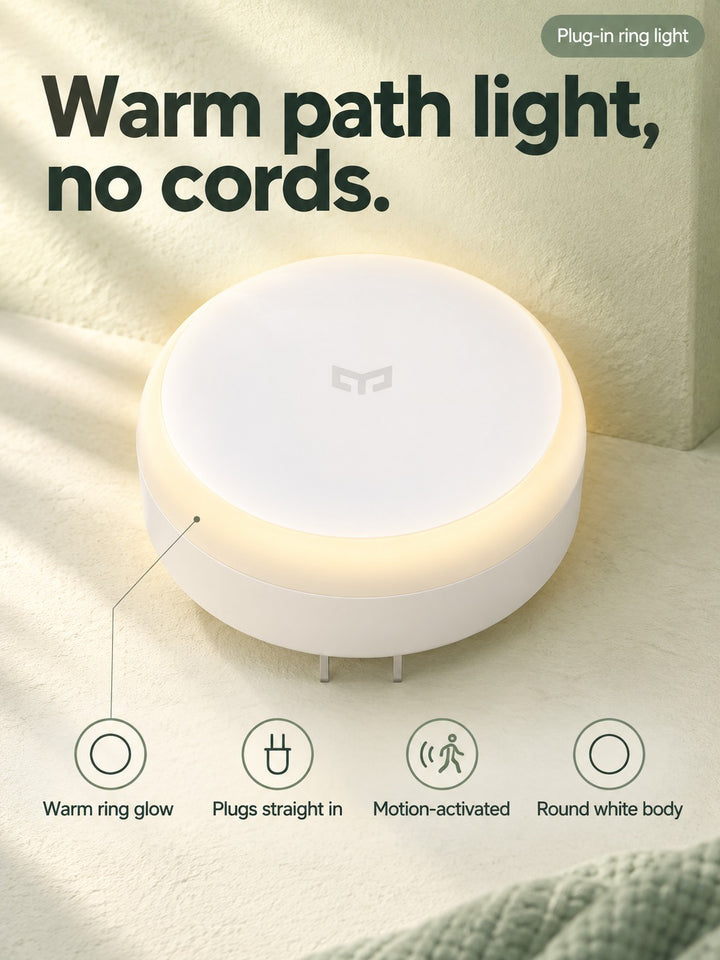 Plug-in Motion Night Light for Bedroom and Hallway