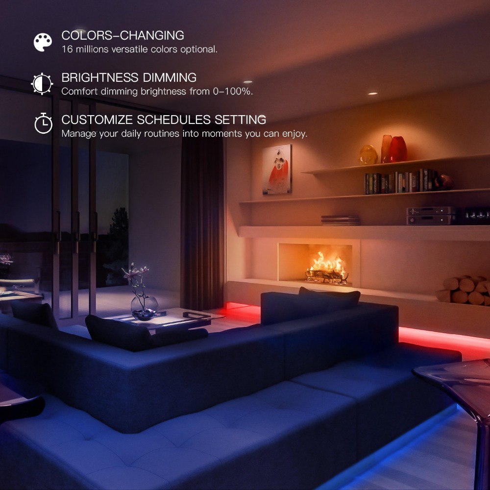 Smart RGB LED Light Strip for Alexa and Google Home