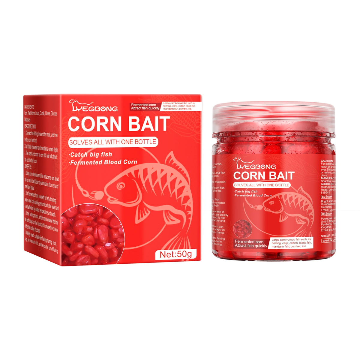 Corn Fish Bait for Portable Freshwater Fishing Trips
