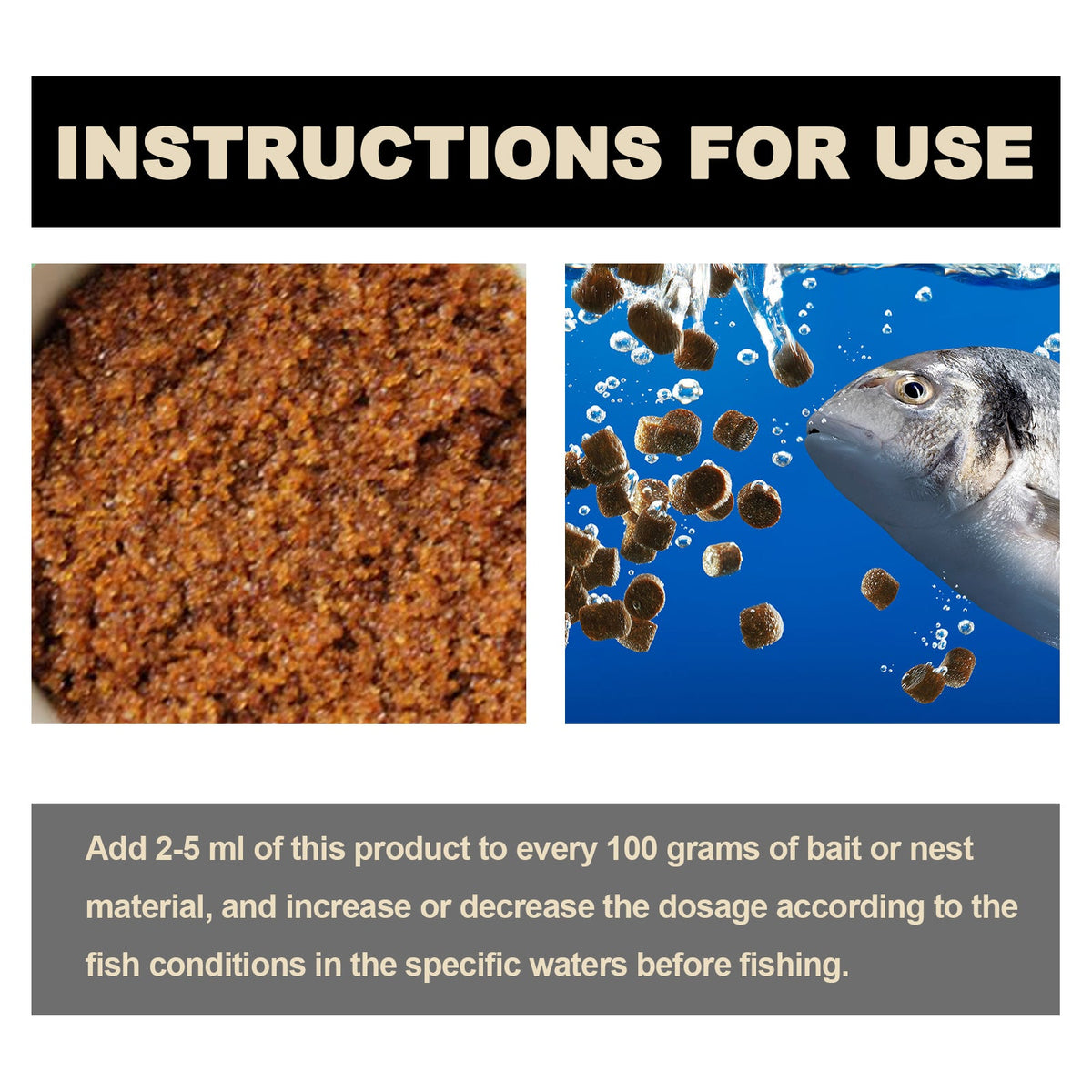 Fish Attractant Bait Additive for Faster Freshwater Bites