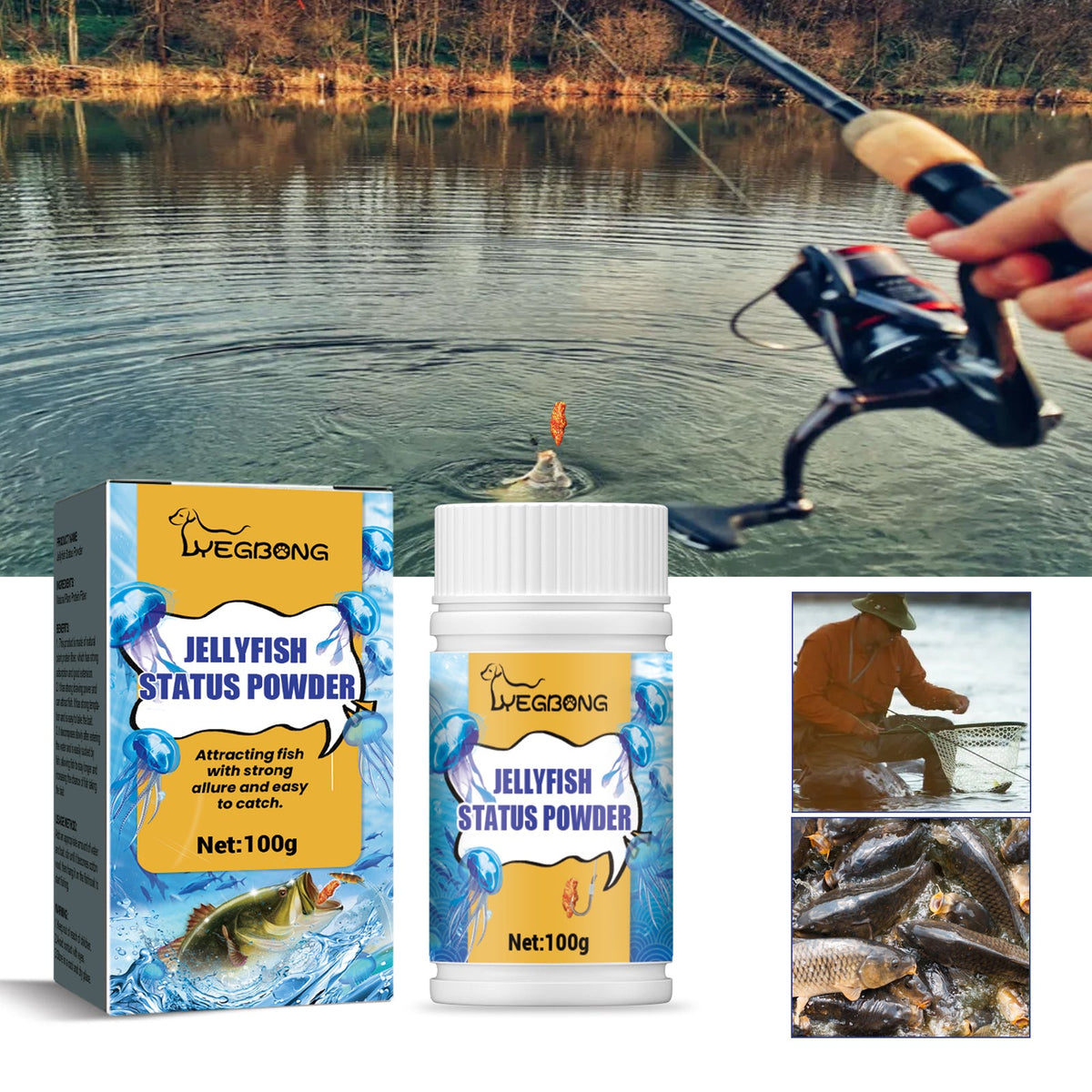 Fishing Bait Attractant Powder for Stronger Fish Bites