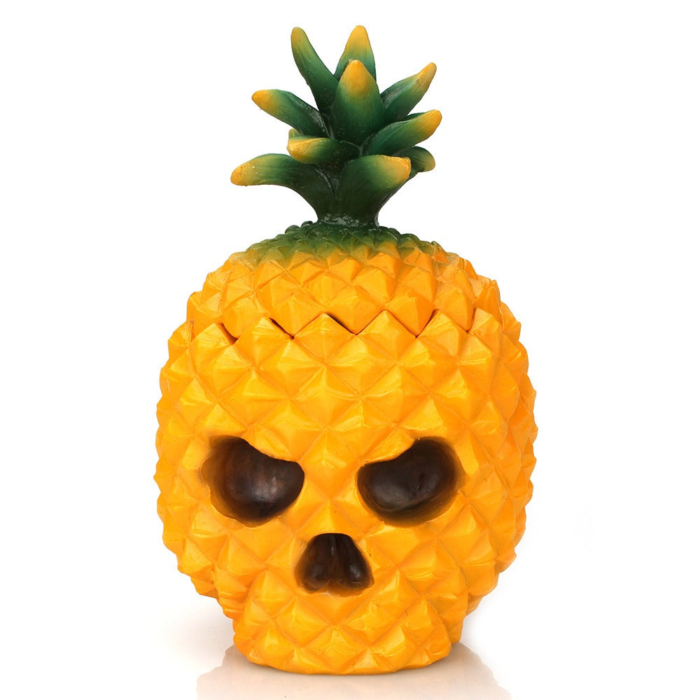 Pineapple Skull Storage Box for Dust-Protected Decor