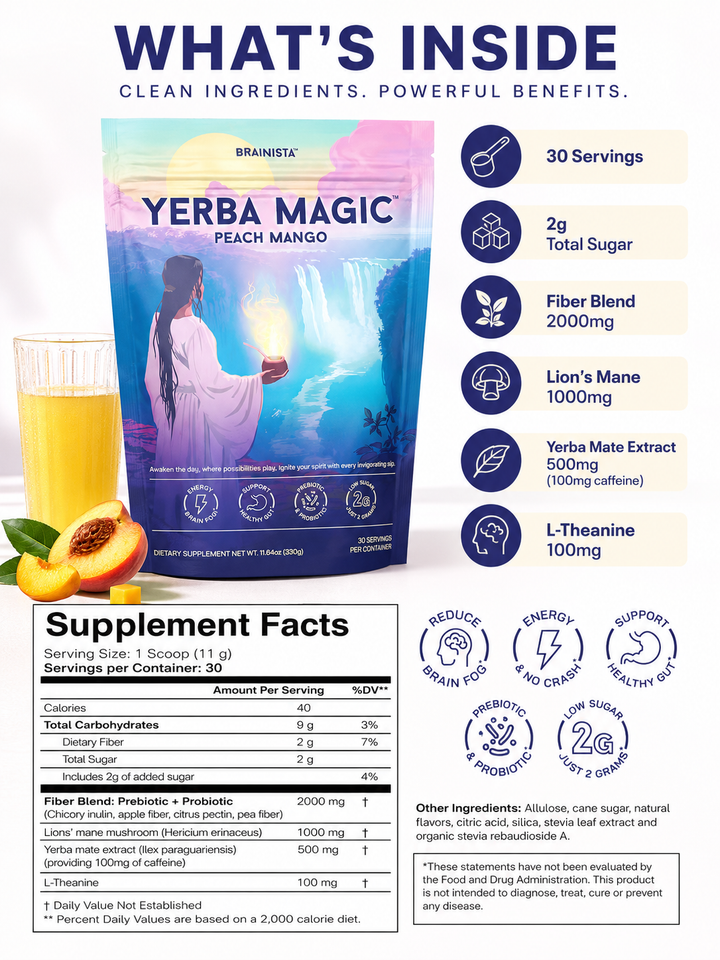 Yerba Magic Powder — Clear Focus & Sustained Energy, Gut Support