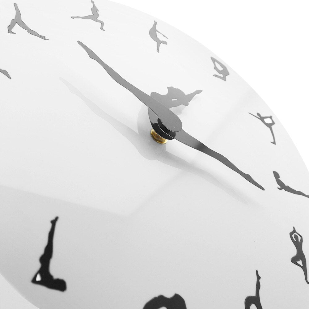 Yoga Wall Clock: Silent Mindful Decor for Studios & Homes